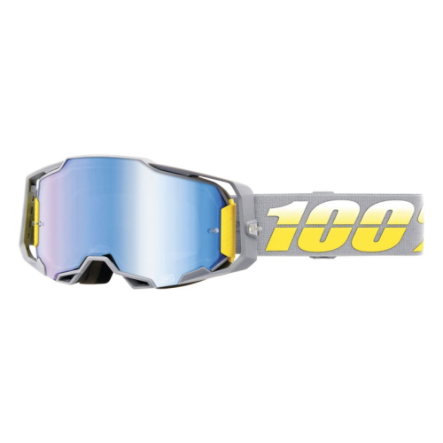 100% - 100% Armega Complex Goggles - 50005-00006 - Gray/White/Yellow / Blue Lens - OSFM