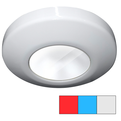 I2Systems Inc - i2Systems Profile P1120 Tri-Light Surface Light - Red, Cool White &amp; Blue - White Finish