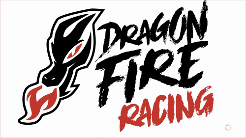Dragonfire Racing - Dragonfire Racing Whip Flag - Double-Sided - White - 04-0118