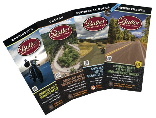 Butler Maps - Butler Maps Pacific Pack Motorcycle Map - PACPACK