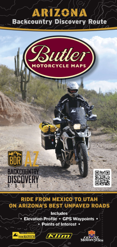 Butler Maps - Butler Maps Backcountry Discovery Routes Map - Arizona - AZBDR