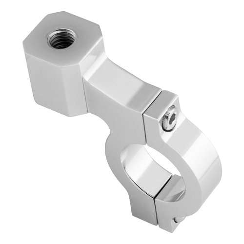 BikeMaster - BikeMaster T3 Handlebar Mirror Adapters for Lever Brackets - 8mm - Chrome - T-3CH-8MM