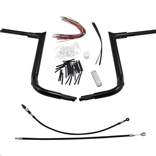 Fat Baggers, Inc. - Fat Baggers, Inc. 1-1/2in. EZ Install Pointed Top Handlebar Kit - Black - 809116-B