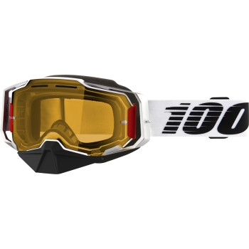 100% - 100% Armega Snow Goggles - 50007-00002 - Lightsaber/White/Black/ Red / Yellow Lens - OSFM