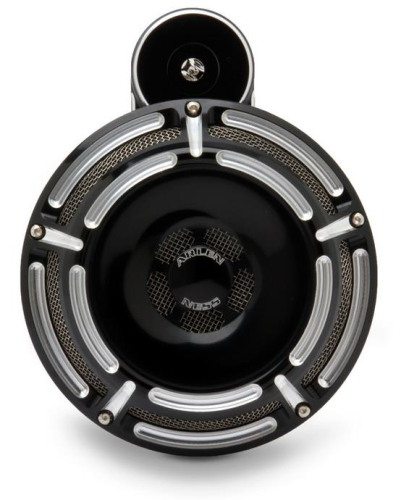 Arlen Ness - Arlen Ness Horn Cover - Slot Track - Black - 70-216