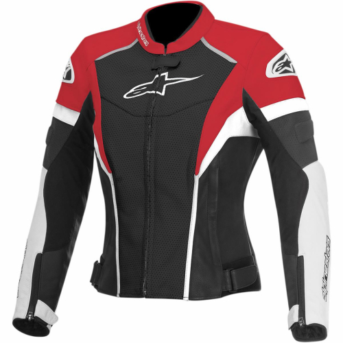 Alpinestars - Alpinestars Stella GP Plus R Perforated Womens Leather Jacket - 3110615-123-38 - Black/White/Red - 2
