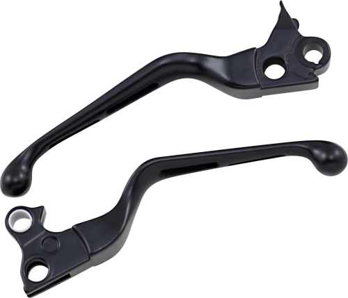 Drag Specialties - Drag Specialties Slotted Wide Blade Lever Set - Black - 0610-0142