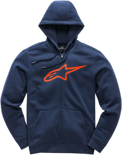 Alpinestars - Alpinestars Ageless II Fleece Zip-Front Hoody - 10385305270302X - Navy/Red - 2XL