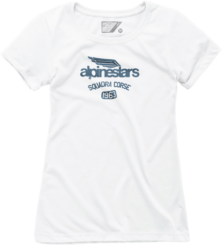 Alpinestars - Alpinestars Winged Team Womens T-Shirt - 1W197300020L - White - Large