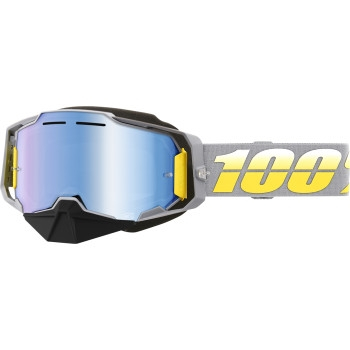 100% - 100% Armega Snow Goggles - 50008-00005 - Complex/Gray/White/Yellow / Blue Mirror Lens - OSFM