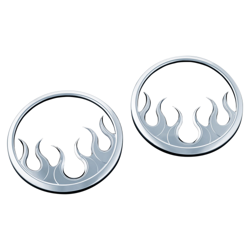 Kuryakyn - Kuryakyn Front Speaker Grills - Flame - 7374