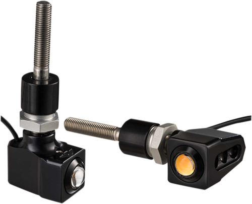 Joker Machine - Joker Machine Rat Eye LED Single Mirror Mount Turn Signals - Gloss Black - 05-215B