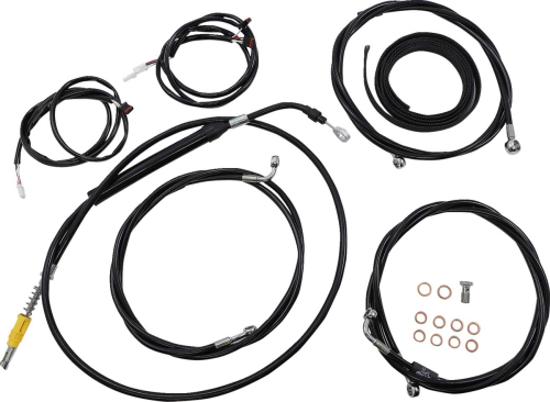 LA Choppers - LA Choppers Complete Plug and Play Cable Kit - Black Vinyl - LA-8056KT3-19B