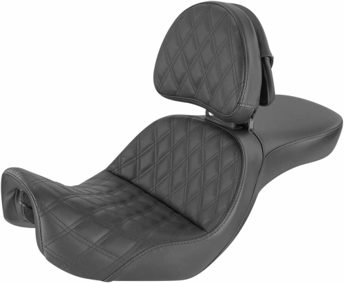 Saddlemen - Saddlemen Explorer LS Touring Seat with Driver Backrest - Black - 806-04-030LS