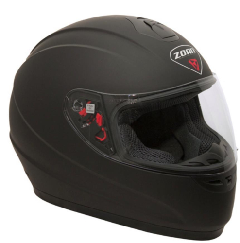 Zoan - Zoan Thunder Solid Snow Youth Helmet with Double Lens Shield - 223-032SN - Matte Black - Large