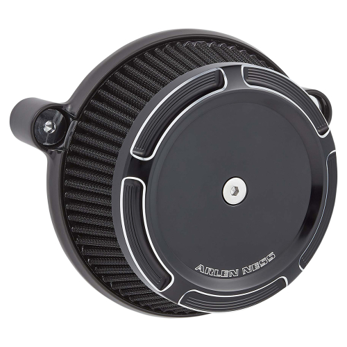 Arlen Ness - Arlen Ness Big Sucker Stage I Air Filter Kit - Beveled - Black - 18-309