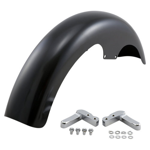 Klock Werks - Klock Werks Tire Hugger Series TFL Front Fender with Chrome Mounting Blocks for 19in. Wheels - KWF-03-0020