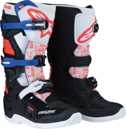 Moose Racing - Moose Racing Tech 7S Youth Boots by Alpinestars - 0215024-1297-5 - Red/White/Blue - 38