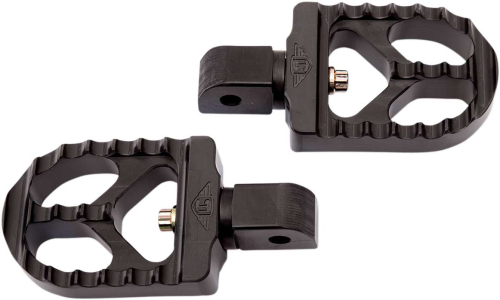 Joker Machine - Joker Machine Adjustable Serrated Short Footpegs - Black Anodized - 08-57-7B