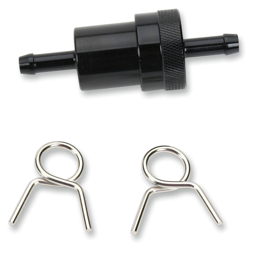 Emgo - Emgo Aluminum Fuel Filter - 1/4in. - Black Anodized - 14-34472