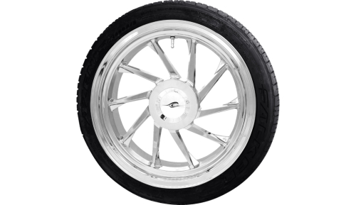 Coastal Moto - Coastal Moto Precision Cast Hurricane 3D Rear Wheel Falken Tire - 18in. x 7in. - Chrome - PKG-HURR-187T-CH