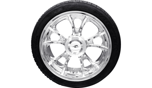 Coastal Moto - Coastal Moto Precision Cast Largo 3D Rear Wheel Falken Tire - 18in. x 7in. - Chrome - PKG-LGO-187T-CH