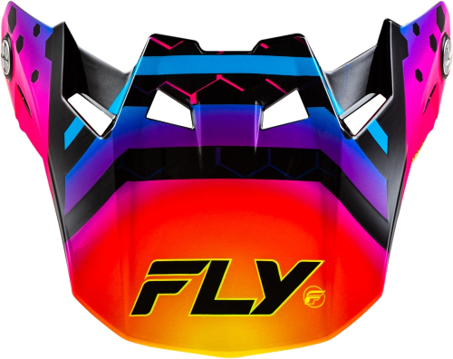 Fly Racing - Fly Racing Visor for Formula CC Tektonic Helmets - Black/Sunset - Youth Lg/Adult Sm - 73-4340
