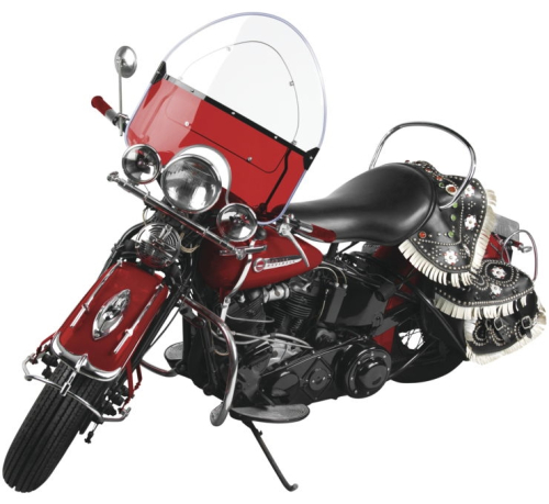 National Cycle - National Cycle Vintage-Style Beaded Windshield - Red - N2201