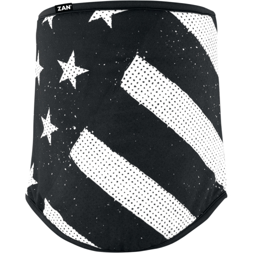 Zan Headgear - Zan Headgear SportFlex Series Neck Gaiter - WFL091 - Black and White Flag - OSFM
