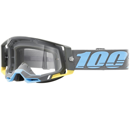 100% - 100% Racecraft 2 Trinidad Goggles - 50009-00008 - Gray/Light Blue / Clear Lens - OSFM