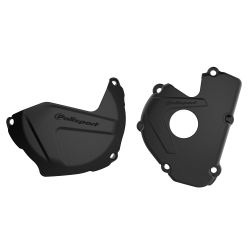 Polisport - Polisport Clutch/Ignition Cover Kit - Black - 90951
