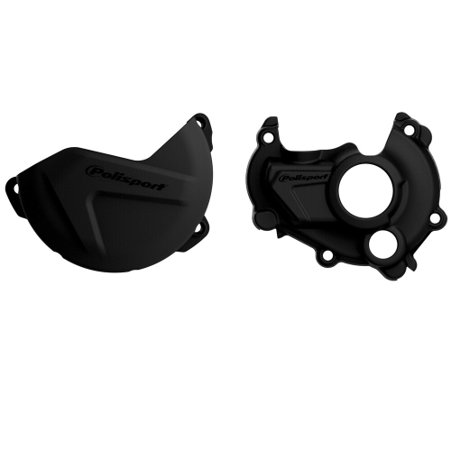 Polisport - Polisport Clutch/Ignition Cover Kit - Black - 90941