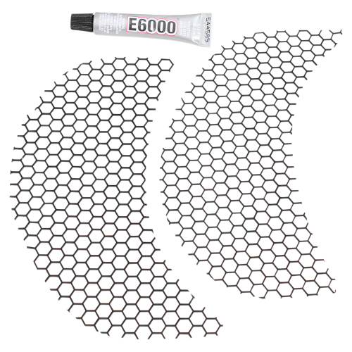 Klock Werks - Klock Werks Fairing Vent Screen - Honeycomb - Black - KW05-01-0320-B