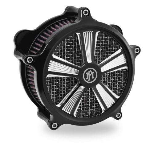 Performance Machine - Performance Machine Shock Universal Super Gas Air Cleaner Faceplate - Platinum Cut - 0206-2010SHO-BMP