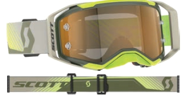 Scott USA - Scott USA Prospect 2.0 AMP Goggles - 421478-7701324 - Kaki Green/Neon Yellow/AMP Gold Chrome Lens - OSFM