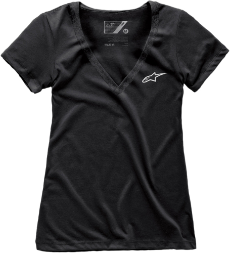 Alpinestars - Alpinestars Ageless V-Neck Womens T-Shirt - 1W38-73000-10-XL - Black - X-Large