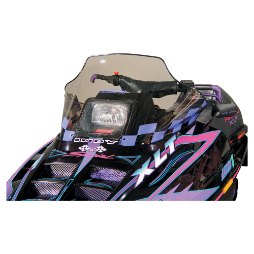 Powermadd - Powermadd Cobra Windshield - 14in. - Tint/Purple Checks - 11131