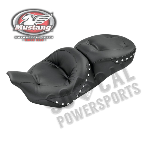 Mustang - Mustang 1-Piece Ultra Touring Seat - Regal Style - Chrome Studs - 76037