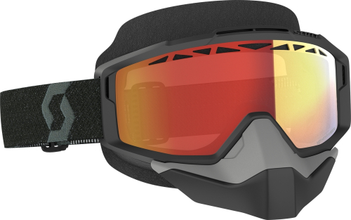 Scott USA - Scott USA Split OTG Snowcross Goggles - 285542-0001341 - Black / Light Sensitive Red Chrome Lens - OSFM