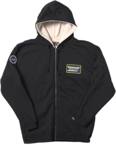 Factory Effex - Factory Effex Kawasaki Hooded Sherpa Sweatshirt - 2088124 - Black - Large