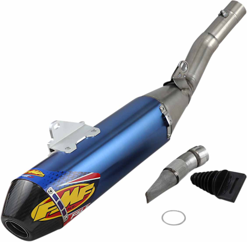 FMF Racing - FMF Racing Factory 4.1 RCT Slip-On - Blue Titanium Muffler - Carbon End Cap - 044445