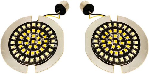 Drag Specialties - Drag Specialties Front Dual Flat-Style Turn Signal Insert - 2020-1808