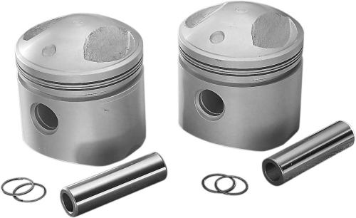 Drag Specialties - Drag Specialties Piston Kit (80ci., 3.498in. Bore) - Standard Bore, 7.2:1 Low Compression - DS-750730