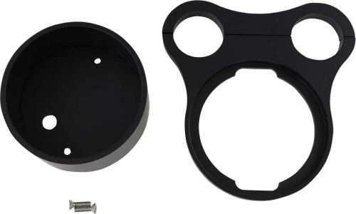 Drag Specialties - Drag Specialties Tee-bar Gauge Mounts for 1 1/2in. Mounts - Gloss Black - 2210-0562