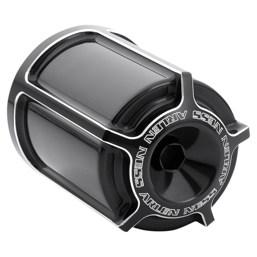 Arlen Ness - Arlen Ness Re-Usable Billet Oil Filter - Beveled - Black - 03-463