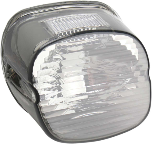 Drag Specialties - Drag Specialties Laydown Taillight Lens with Top Tag Window - Smoke - 2010-0778