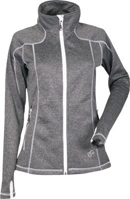 DSG - DSG Performance Fleece Womens Jacket - 35333 - Black Heather/White - 4XL
