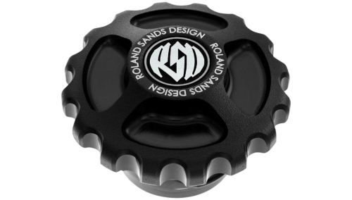 RSD - RSD Billet Aluminum Gas Caps - Gear Drive - Black Ops - 0210-2052-SMB