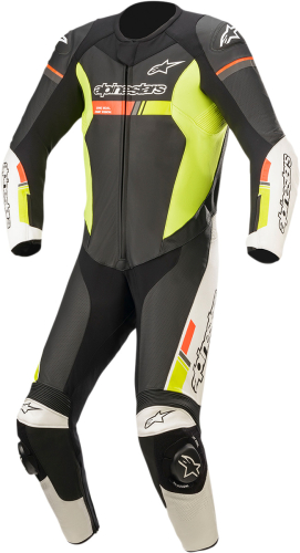Alpinestars - Alpinestars GP Force Chaser Leather Suit - 3150321-1236-56 - Black/White/Red Fluo/Yellow Fluo - 56