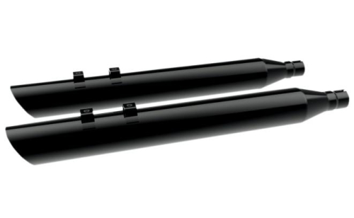 Khrome Werks - Khrome Werks 3.5in. HP-Plus Touring Lite Slip-On Mufflers - Slash Down - Jet-Hot Black - 202680